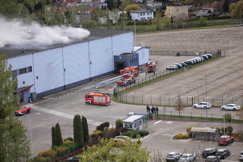 Pożar wybuchł  o godzinie 15:06, nie ma osób poszkodowanych....