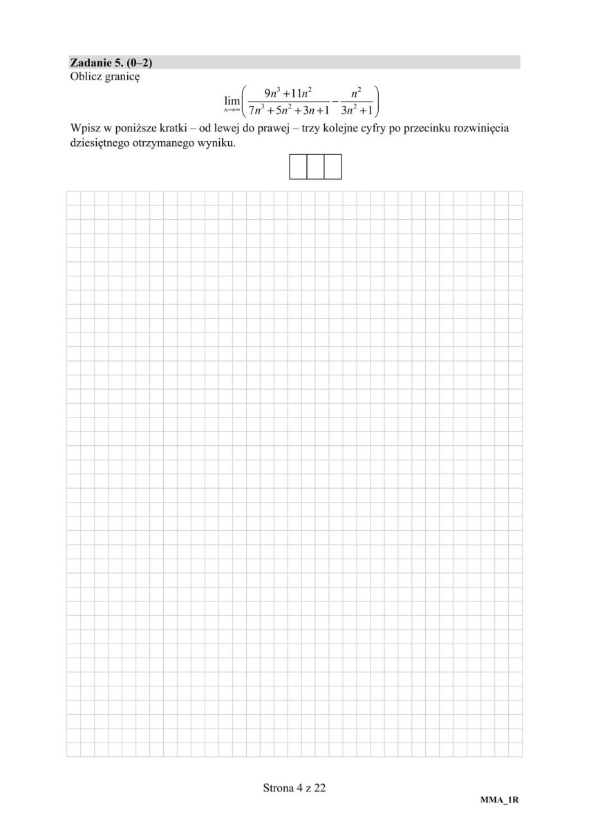 Matura z matematyki 2019: Odpowiedzi, Zadania, Rozwiązania