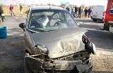 Wypadek w Sługocinie. Daewoo zderzyło się z Toyotą