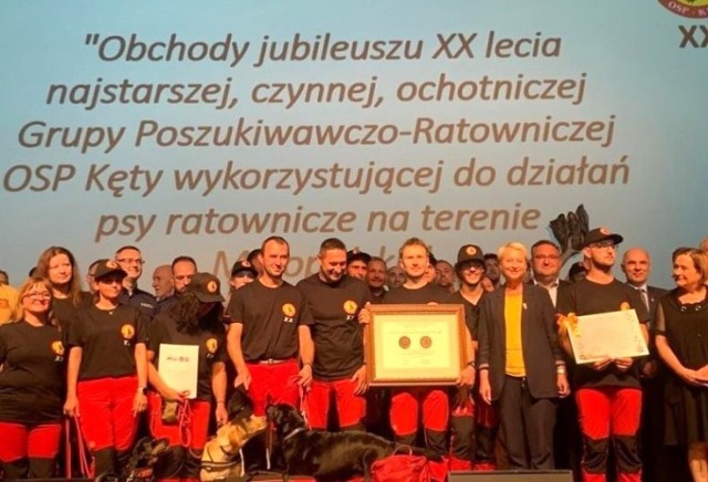 W Domu Kultury w Kętach świętowano jubileusz 20-lecia powstania Grupy Poszukiwawczo-Ratowniczej OSP Kęty