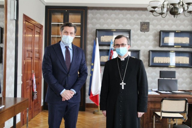 Prezydent Kalisza gościł biskupa Damian Bryla