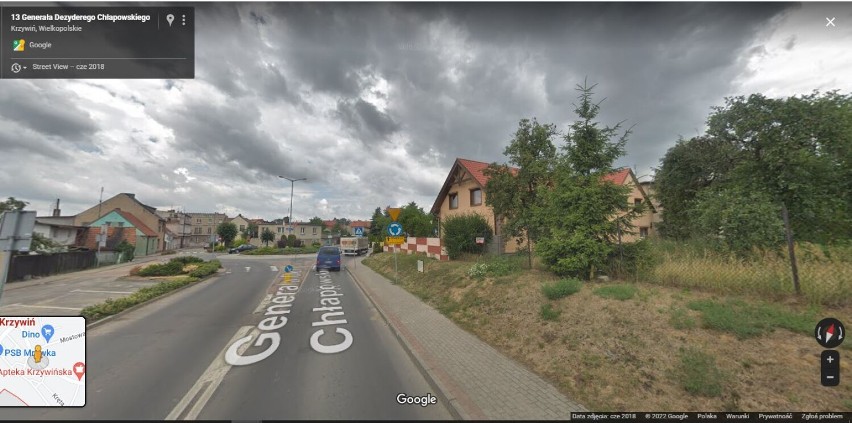 Wirtualny spacer po Krzywiniu z Google Street View