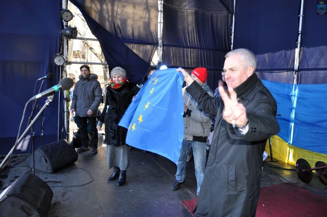 Prezydent Robert Choma uczestniczył w wiecu we Lwowie