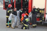 Chemiczne skażenie w szpitalu, katastrofa budowlana… Kieleccy strażacy sprawdzali się w akcji