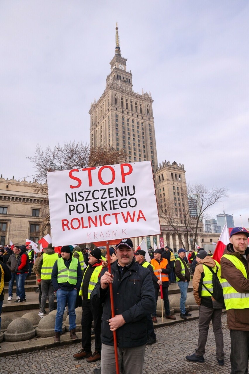 Protest rolników pod hasłem "Marsz Gwiaździsty" w Warszawie....