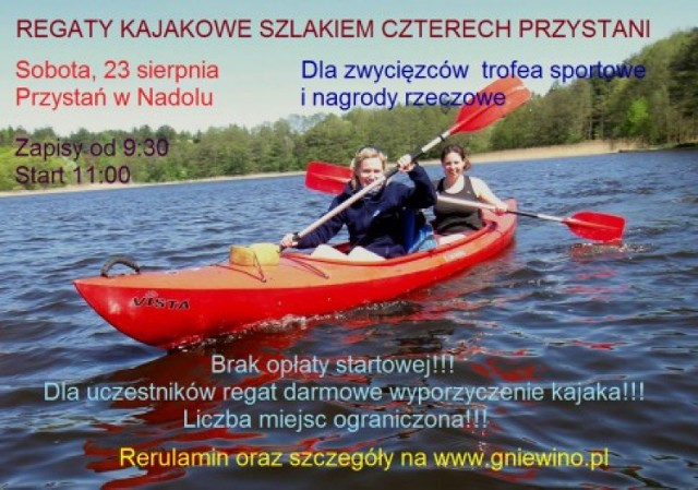 Regaty kajakowe na jez. Żarnowieckim