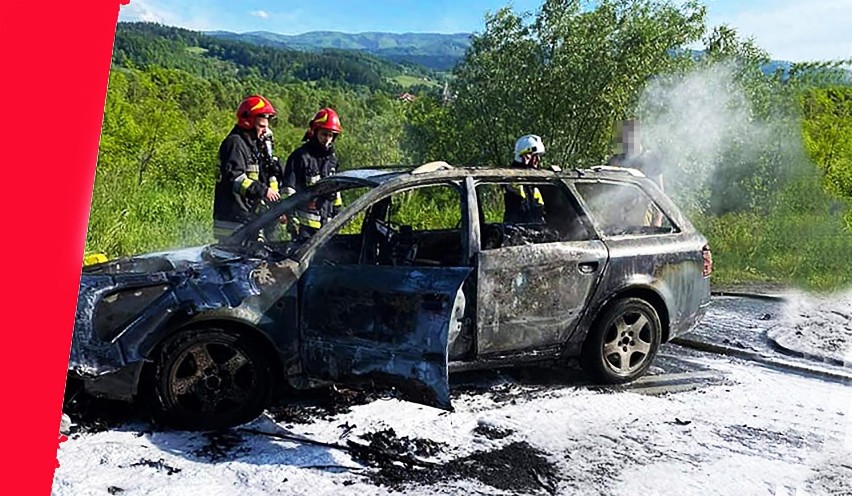 Auto z miasta nad Ropą spłonęło we wsi nad Dunajcem