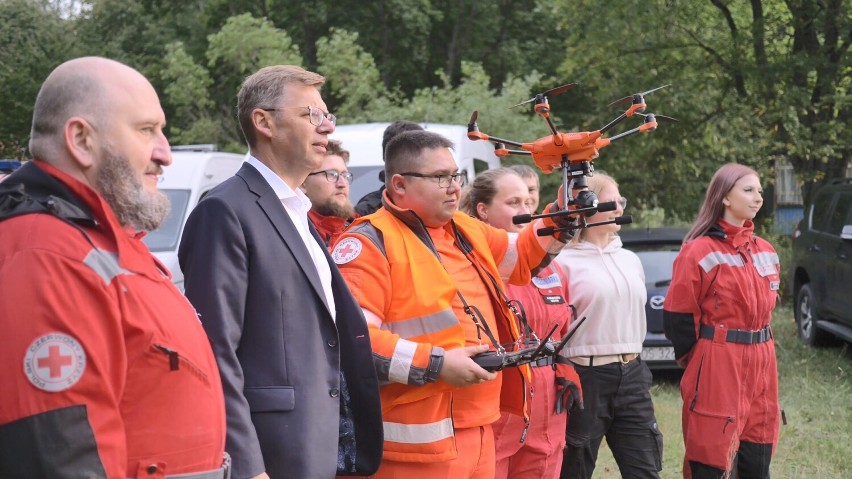 Przekazanie specjalistycznego drona dla Grupy Ratownictwa PCK Olsztyn