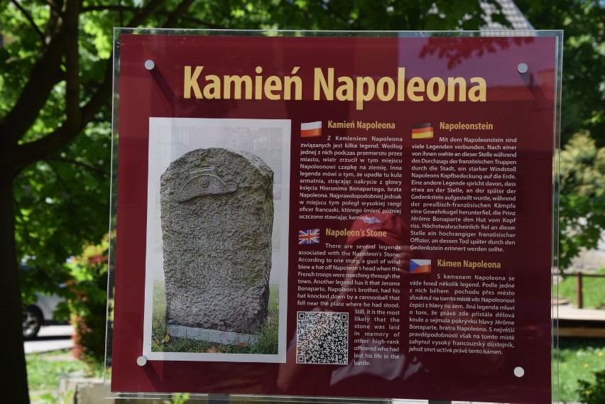 Tablica informacyjna przy Kamieniu Napoleona