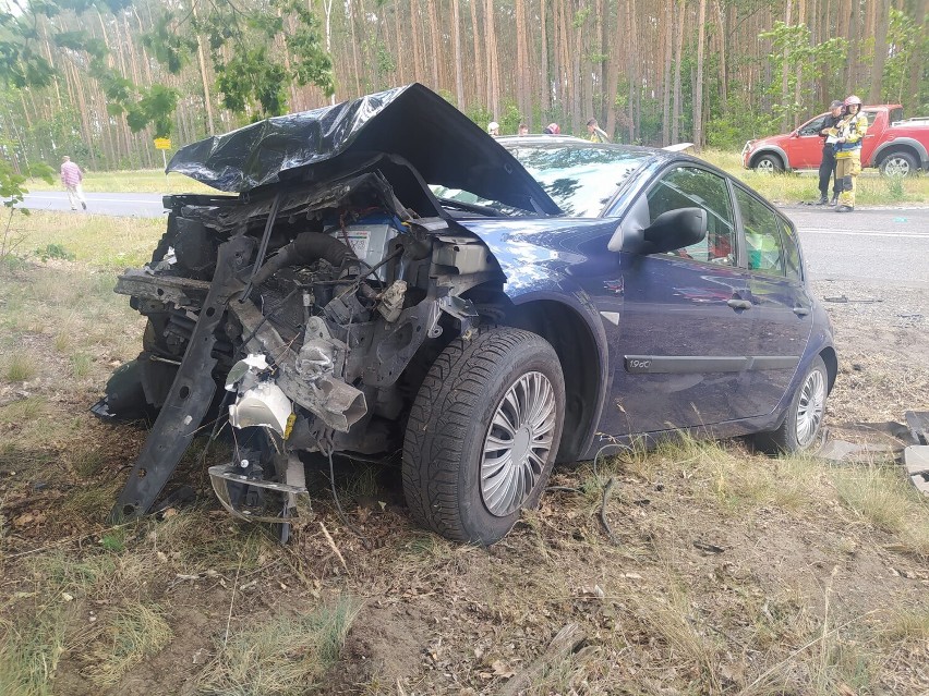 Wypadek na trasie Szymanowo - Słupia Kapitulna (21.06.2022)