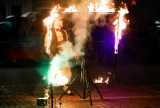 Niezwykły pokaz fireshow w Żorach. Deszcz nie przeszkodził show z ogniem w roli głównej