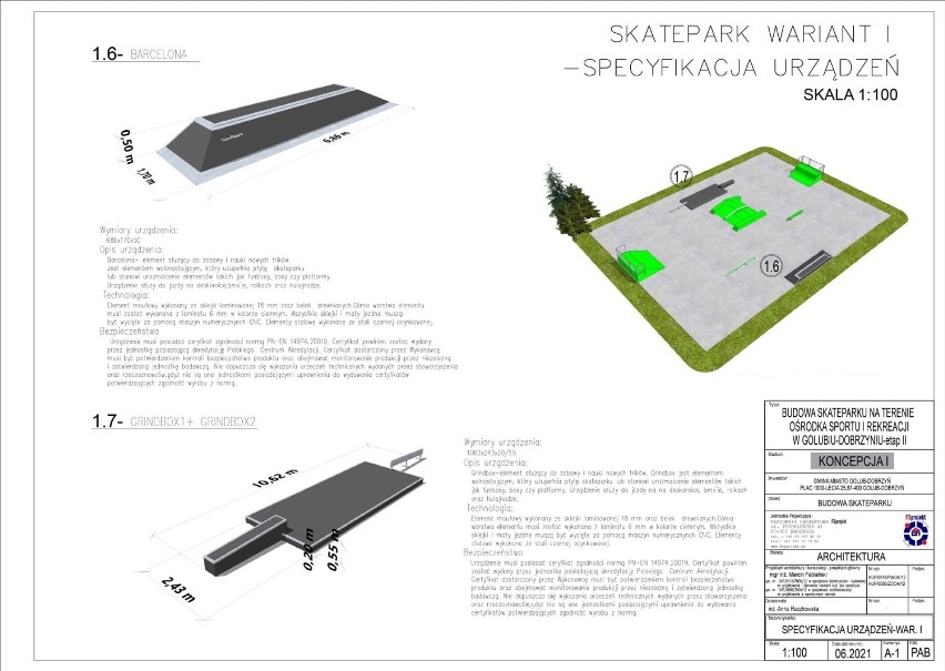 Przygotowano dwa warianty drugiego etapu budowy skateparku w...