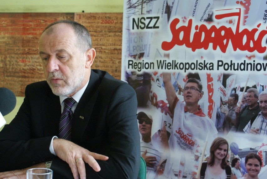 Jan Mosiński, szef Solidarności w Kaliszu