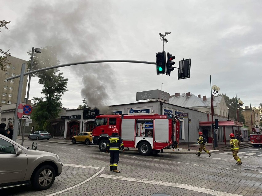 Pożar przy Dąbrowskiego w Częstochowie