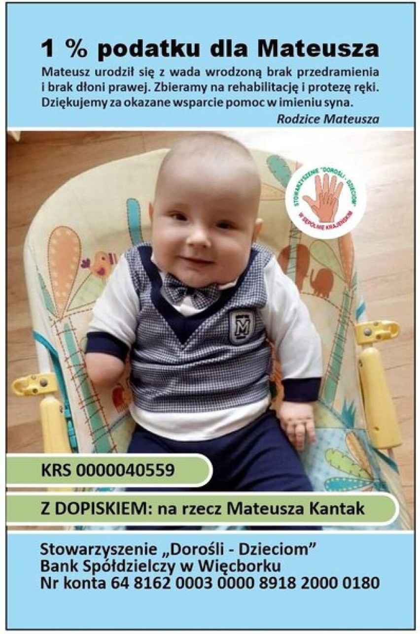 Mateusz Kantak, podopieczny Stowarzyszenia Dorośli-Dzieciom w Sępólnie Krajeńskim