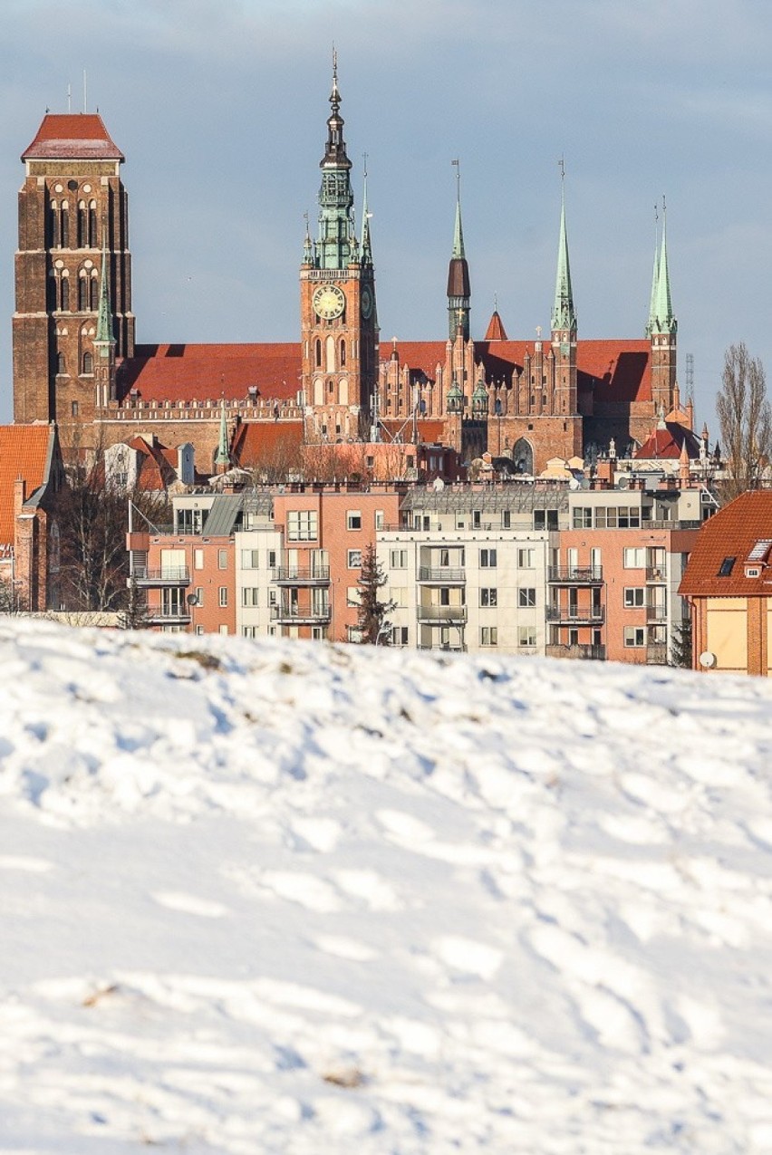 Zimowy Gdańsk z Bastionu Żubr, 7.02.2021