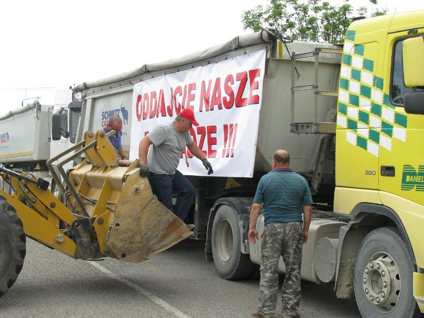 Protest dostawców materiałów i usług na budowę autostrady