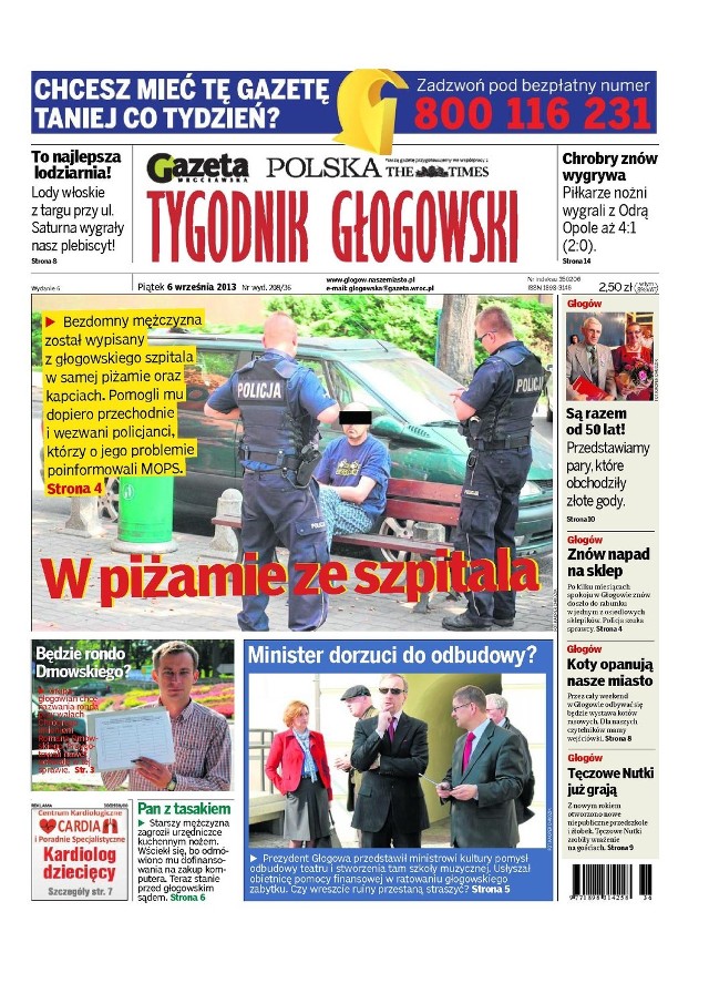 Tygodnik Głogowski już od piątku w sprzedaży.