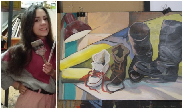 Roksana Chudon interesuje się malarstwem akrylowym. Obecnie przygotowuje się do studiów na ASP, więc poświęca się głównie malowaniu martwej natury i postaci