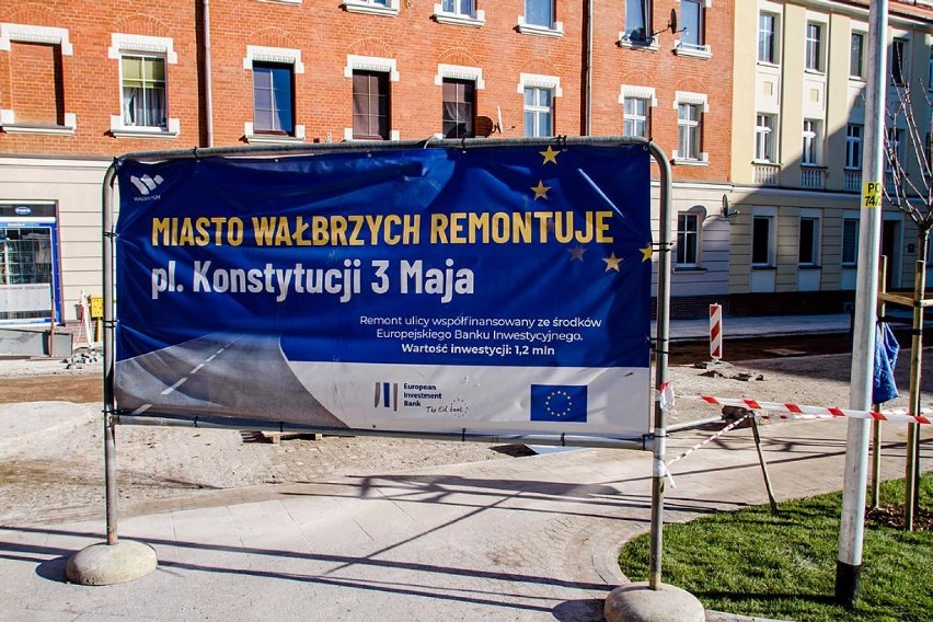 Wałbrzych: Dobiega końca remont na Placu Konstytucji 3 Maja  (ZDJĘCIA)