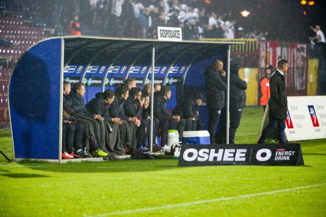 Kosta Runjaic oglądał niedzielny mecz Pogoni Szczecin.