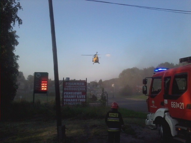 Wypadek motocykla w Radlinie. Dwie osoby poszkodowane