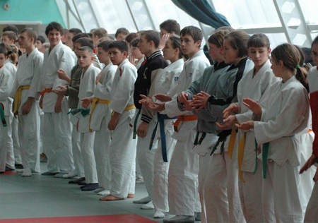 Na poznańskich matach walczyło 122 młodych judoków   Fot. W. Wylegalski
