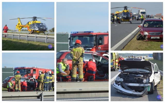 Wypadek na autostradzie A1 w gminie Brześć Kujawski