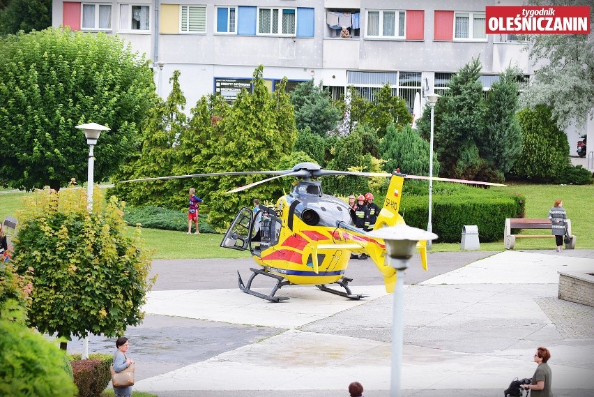 Śmigłowiec Lotniczego Pogotowia Ratunkowego w Oleśnicy