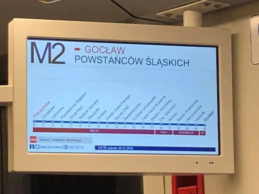 Metro Warszawa. Na wyświetlaczach pojawiła się trasa z przyszłości. Nikt nie wiedział o takich planach