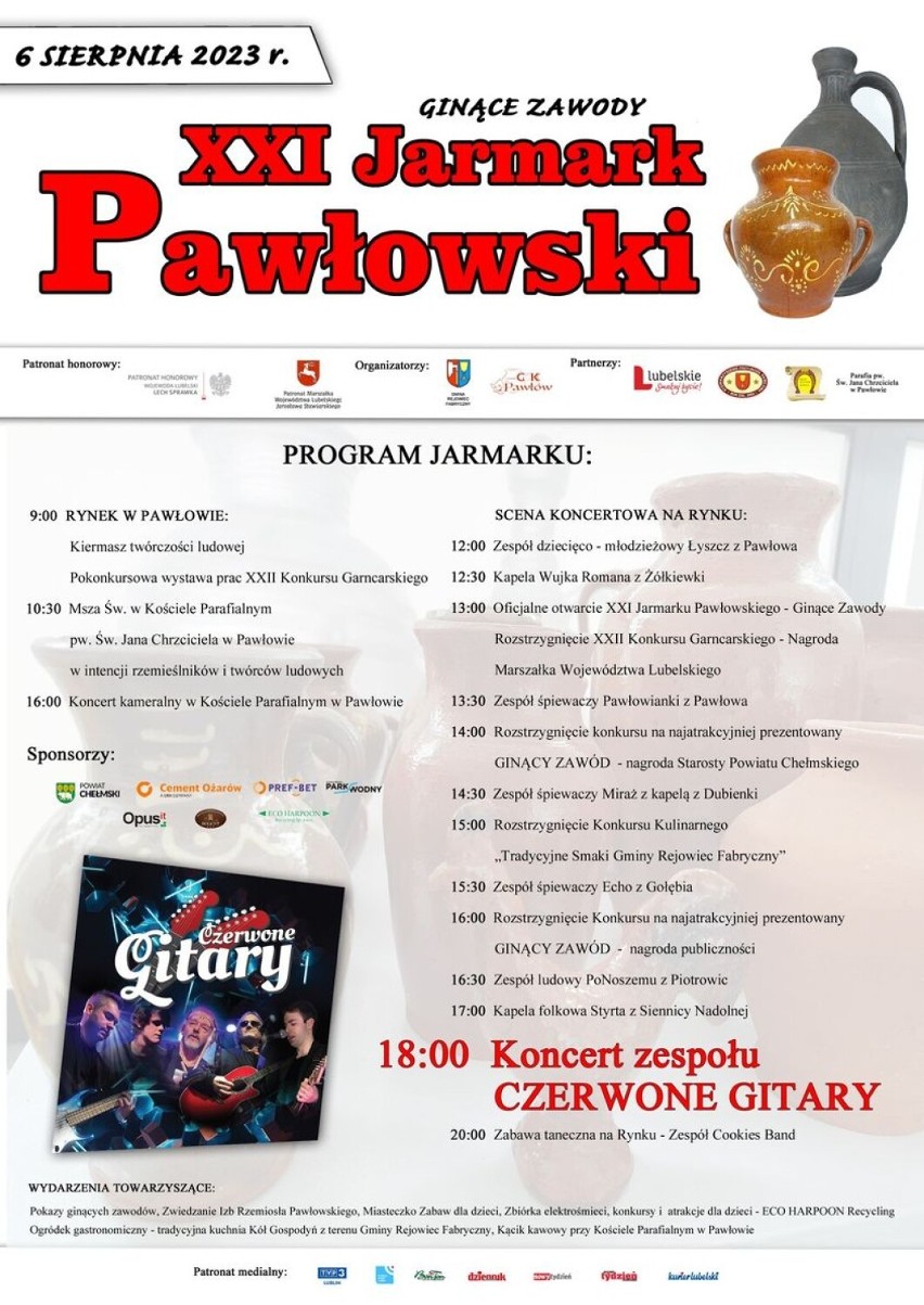 Już po raz 21. odbędzie się Jarmark Pawłowski. Rzemieślnicy i artyści ludowi przyjadą do Pawłowa z całego regionu i kraju