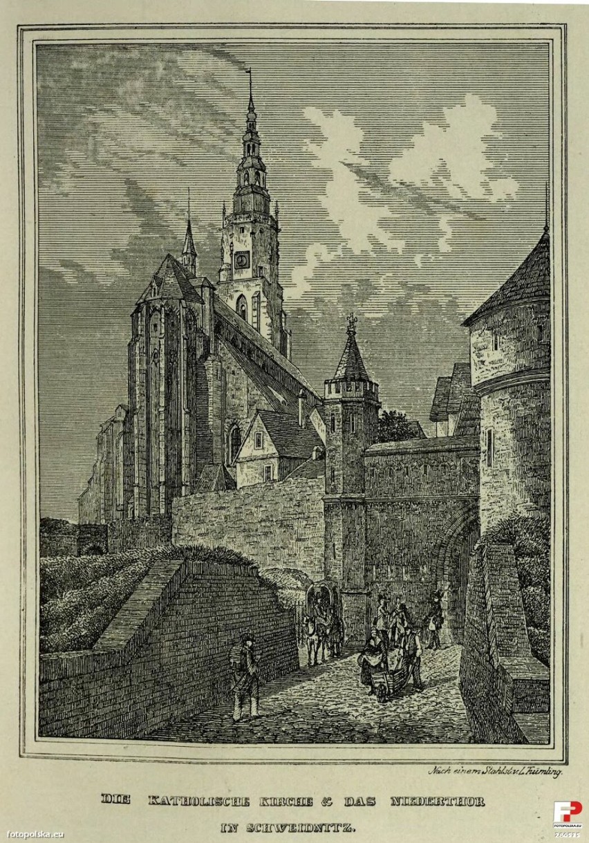 Katedra w Świdnicy na starych rycinach i zdjęciach
