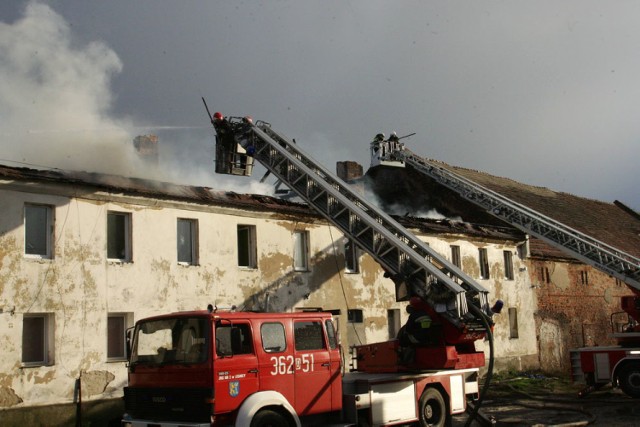 Pożar domu w Dzierżkowicach