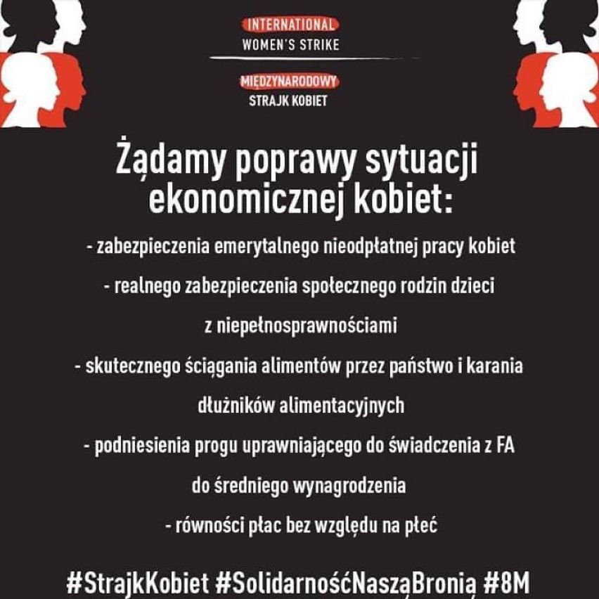 strajk kobiet 8 marca Jelenia Gora