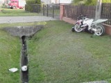 Wypadek motocyklisty w Książenicach [ZDJĘCIA]