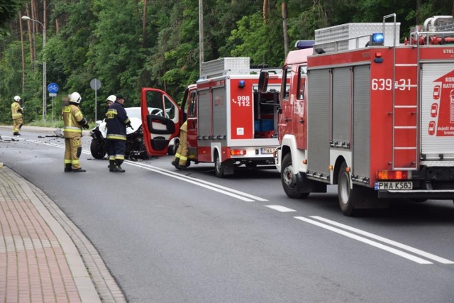 Do wypadku doszło na drodze krajowej nr 55 w miejscowości Klęczkowo (pow. chełmiński)