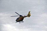 Wypadek w parku trampolin. Ranną dziewczynkę zabrał helikopter