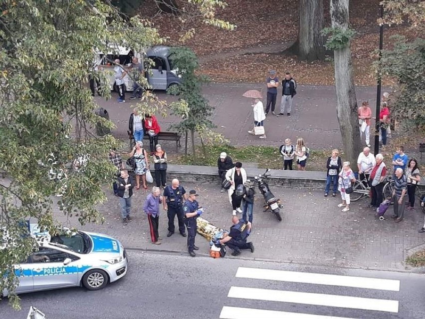 Kobieta potrącona na przejściu dla pieszych przy Parku Miejskim w Wejherowie