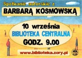 Spotkanie w biblioteką Żory z Barbarą Kosmowską