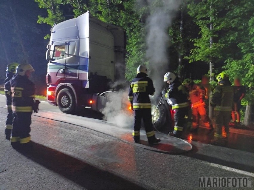 Pożar ciężarówki w Jełowej.