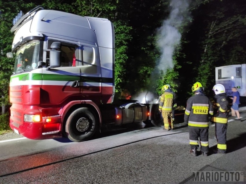 Pożar ciężarówki w Jełowej.