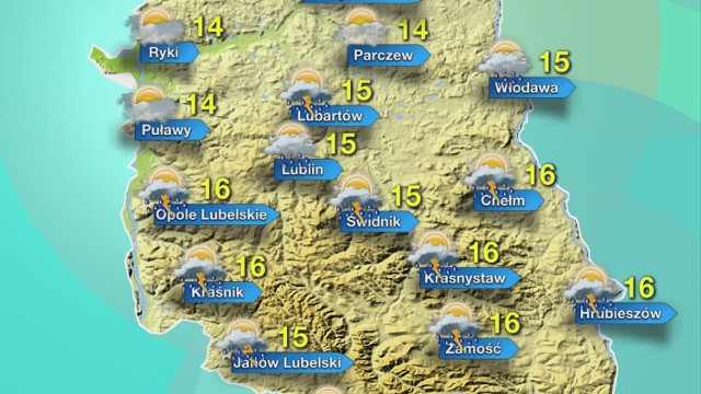 Pogoda na Lubelszczyźnie w czwartek 16 kwietnia