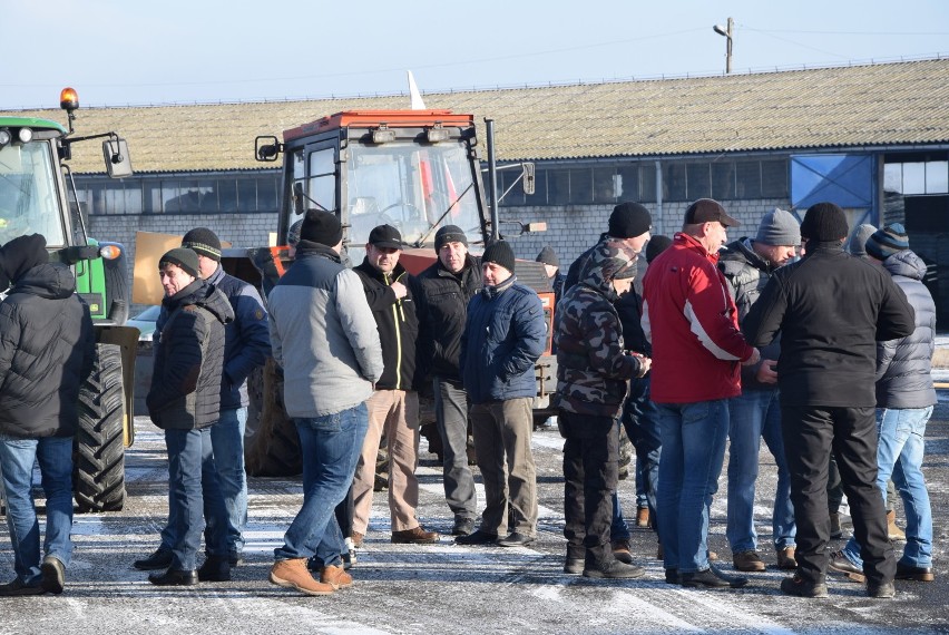 Rolniczy protest pod Sieradzem