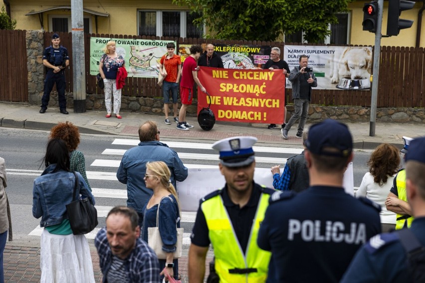 Protest na drodze krajowej w Zabierzowie