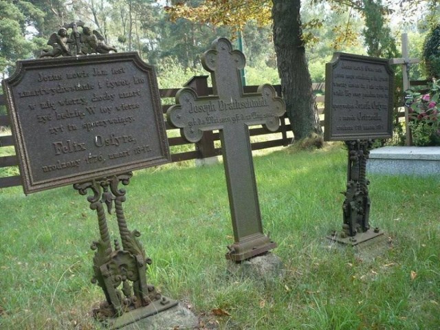 Najstarsze groby z oleskich cmentarzy sfotografowała Ewa Cichoń, dyrektorka Oleskiego Muzeum Regionalnego.

Są to groby proboszczów i pastorów, poległych żołnierzy i powstańców, a także dawnych właścicieli ziemskich.