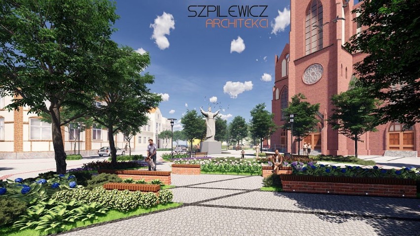 Plac Kopernika w Lęborku zostanie przebudowany. Miasto rozpisało przetarg na tę inwestycję [WIZUALIZACJA]