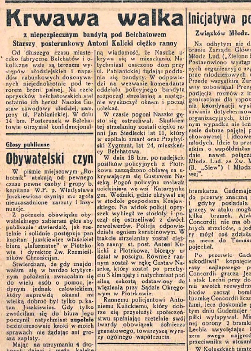 O Gustawie Naszke i jego zbrodni pisały lokalne gazety