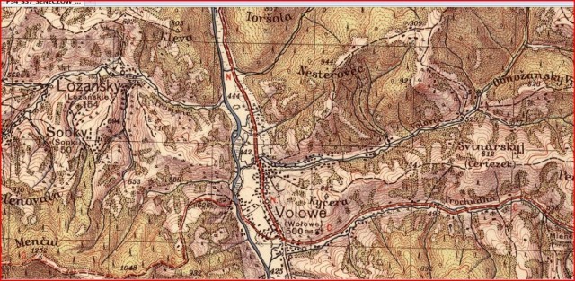 Teren bitwy pod Ӧkӧrmező. Mapa czechosłowacka 1 : 100 000.