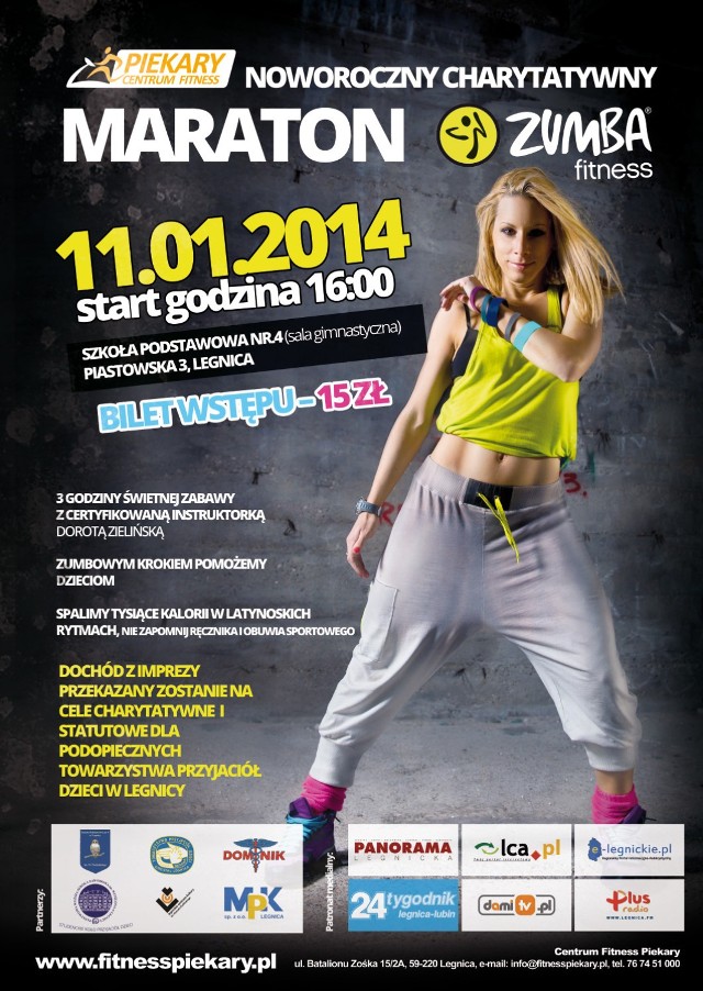 Legnica: Maraton zumby PLAKAT