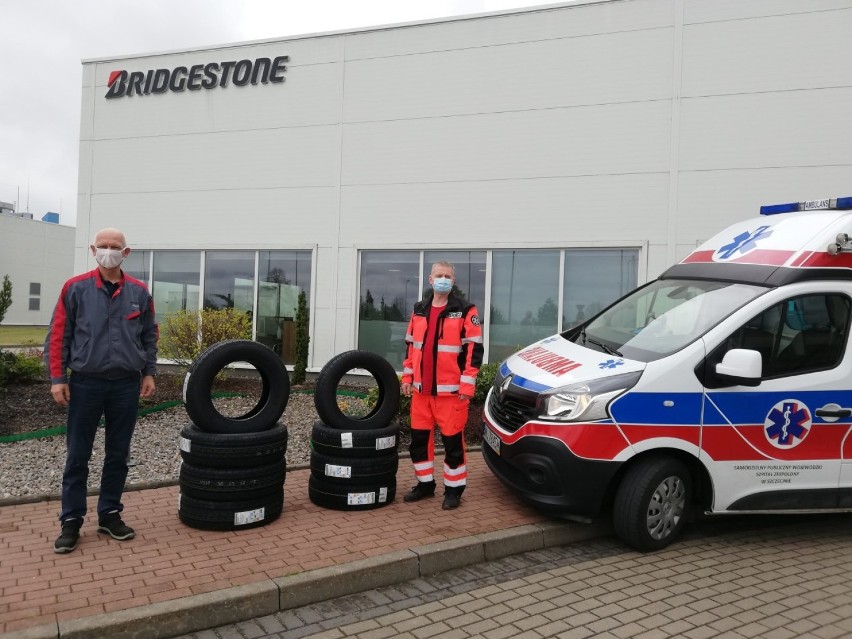 #zarażamydobrem - Bridgestone przekazał 28 opon do karetek pogotowia ratunkowego, m.in. w Stargardzie